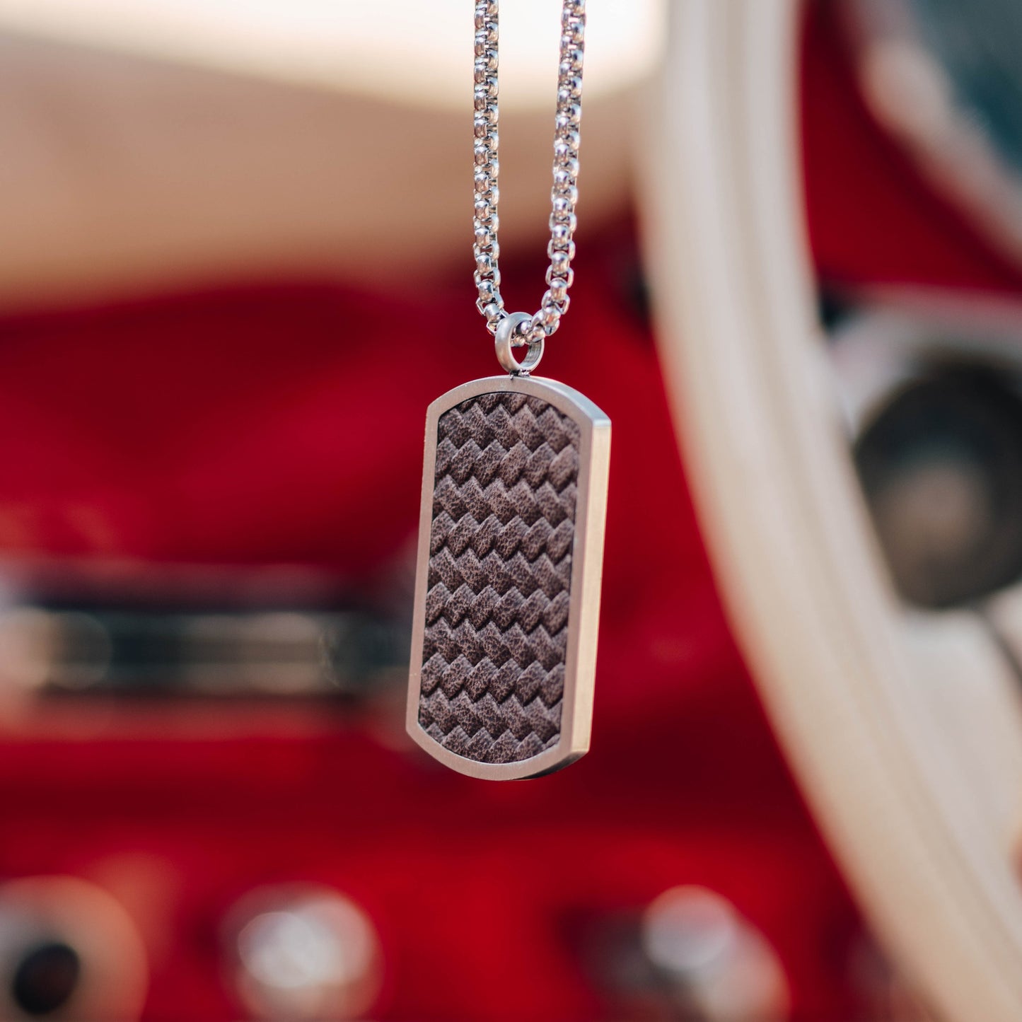 iXXXi Homme Pendentif Dog tag cuir