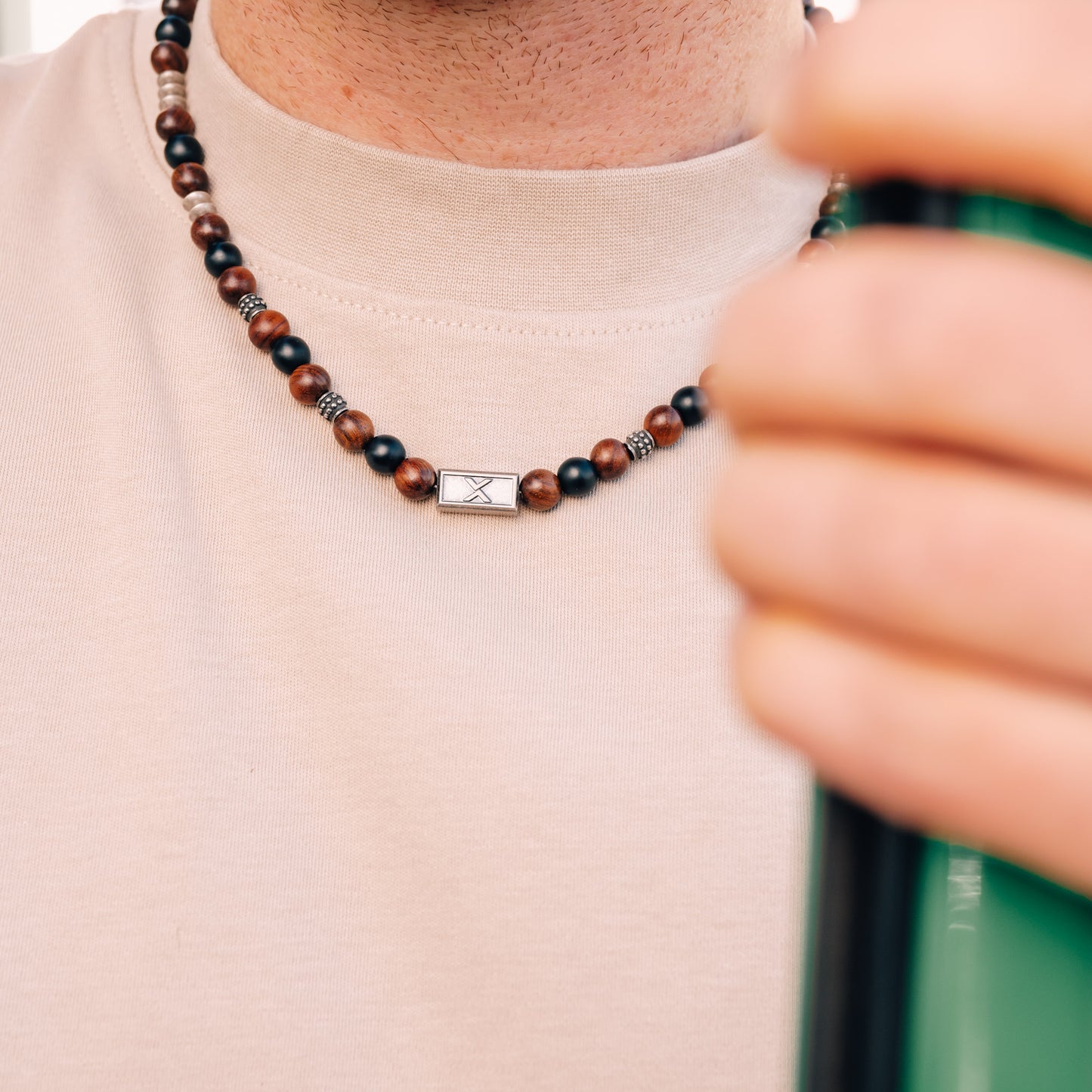 iXXXi Men Collier en bois Boho