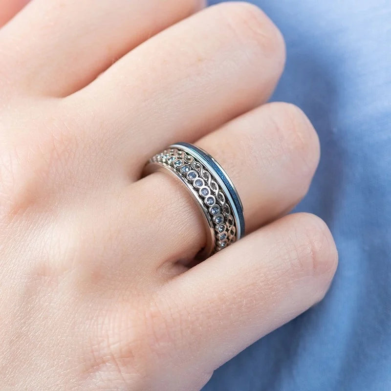 iXXXi Bijoux Spacer Line Bleu 1mm