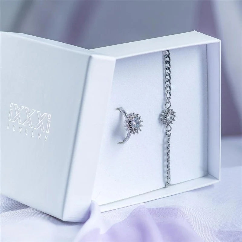 Ensemble de bagues Fame Lucia en cristal