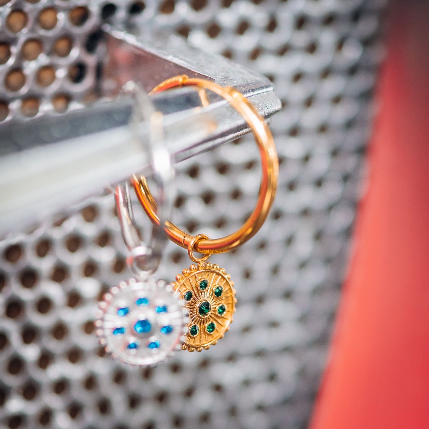 iXXXi Bijoux Créoles Charms Minuit Capri Bleu