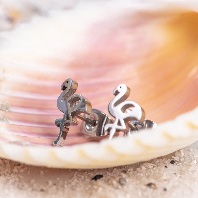 iXXXi Clous d'Oreilles Flamant Rose
