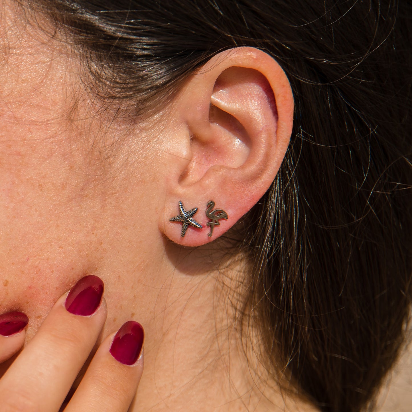 iXXXi Clous d'Oreilles Flamant Rose