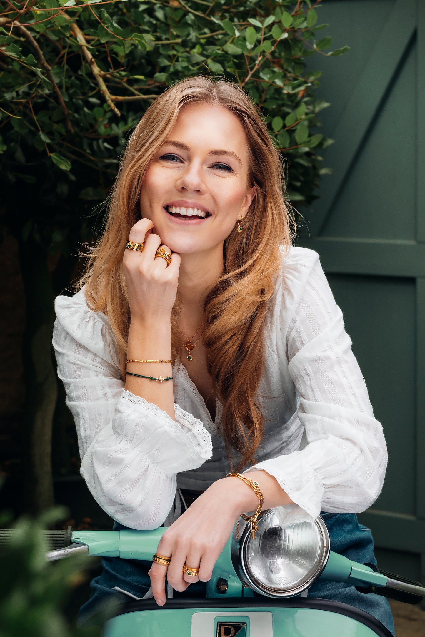 iXXXi Bijoux Zircone Émeraude Or