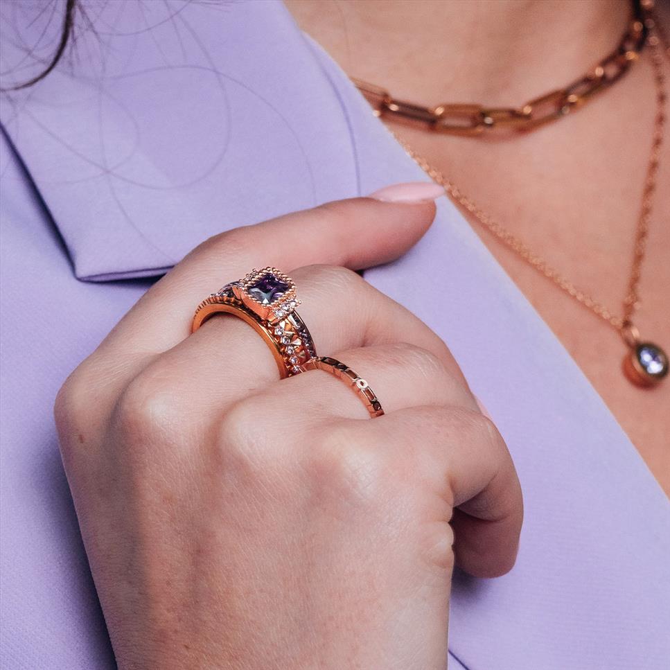 iXXXi Jewelry Vulring Zirconia Tanzanite Rosé