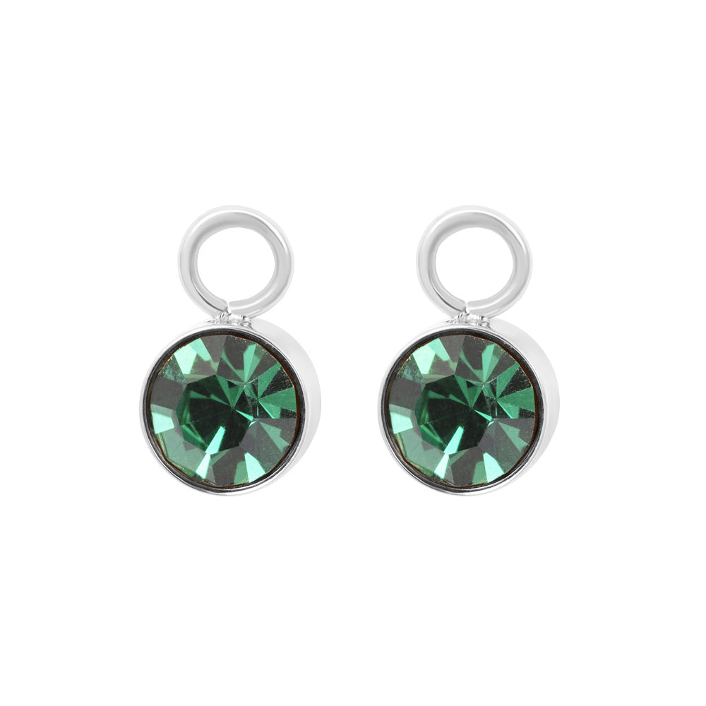 iXXXi Jewelry Hoop Charms Stone Emerald