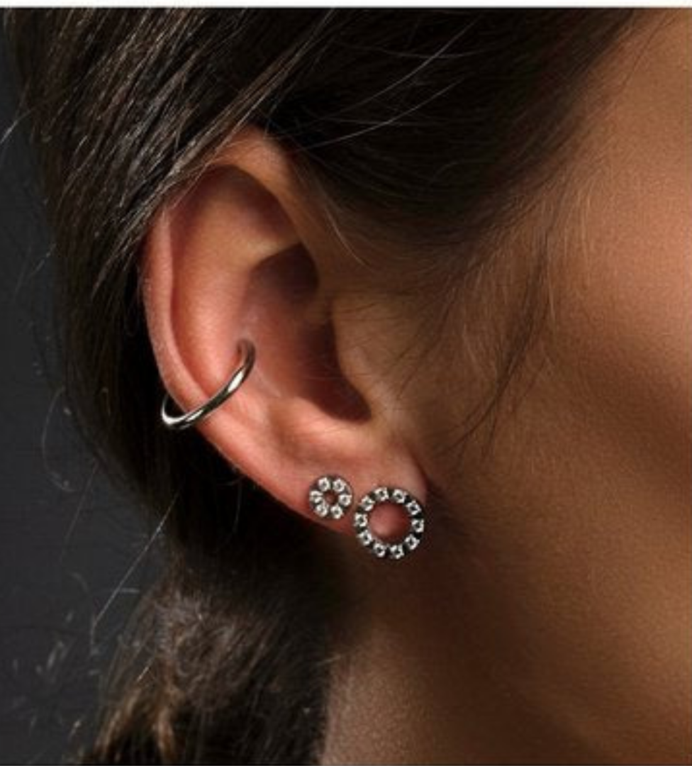 iXXXi Clous d'oreilles Cercle Pierre 10mm