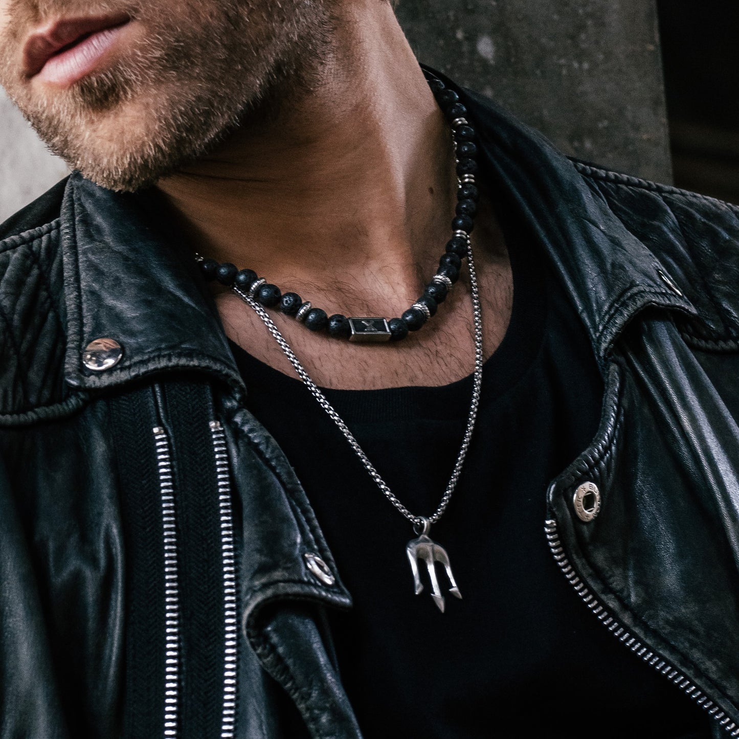 iXXXi Men Collier de lave Boho