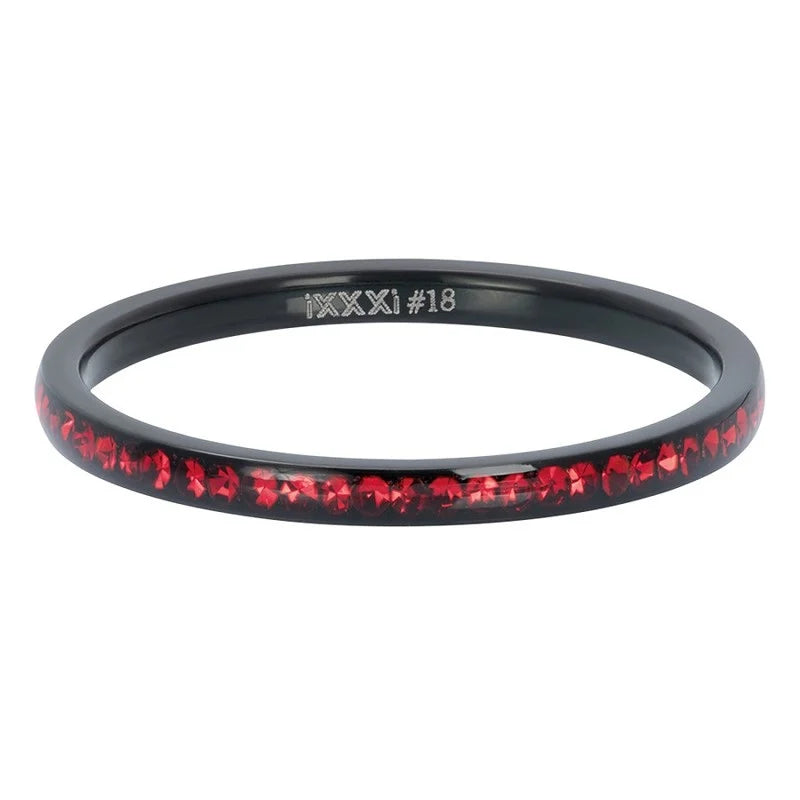 Bague composite iXXXi Noir&amp;Rouge