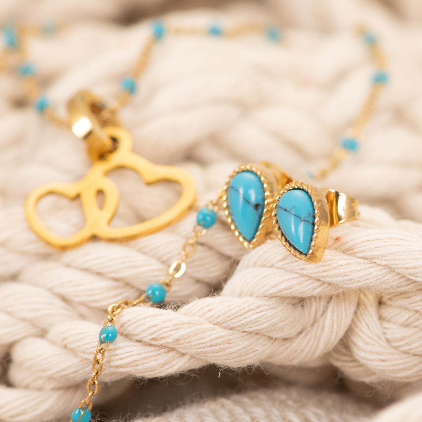 iXXXi Clous d'Oreilles Magic Turquoise