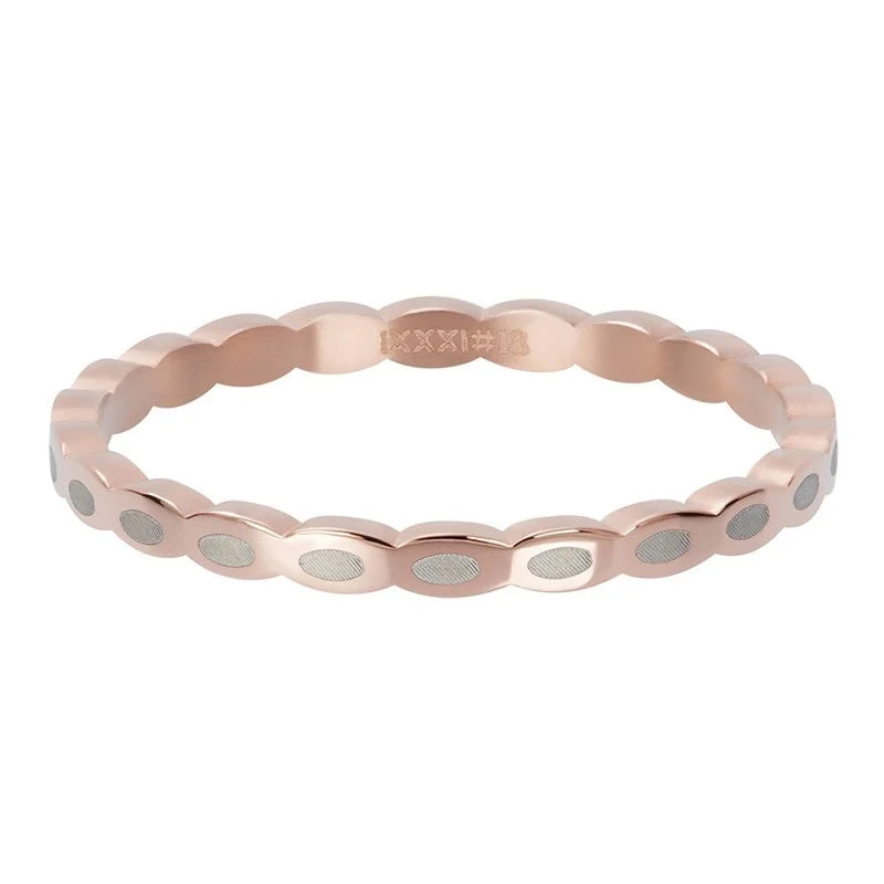 Bague iXXXi composite Cercles Plats Or Rose