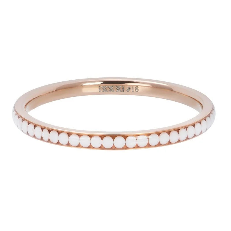 Bague iXXXi composite Cercles Plats Or Rose