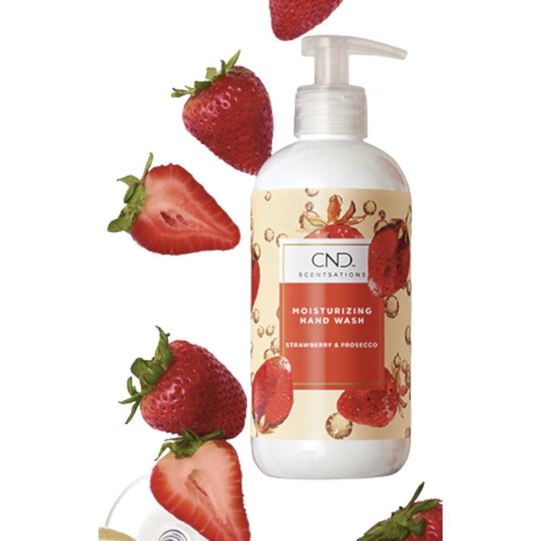 CND Scentsations Nettoyant pour les mains Fraise et Prosecco 390 ml