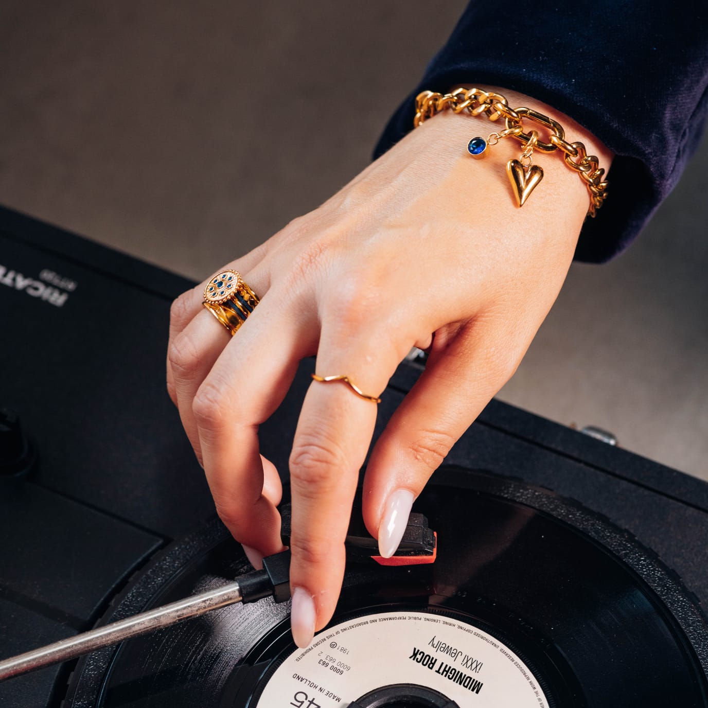 iXXXi Bague de remplissage bijoux Midnight Capri Bleu